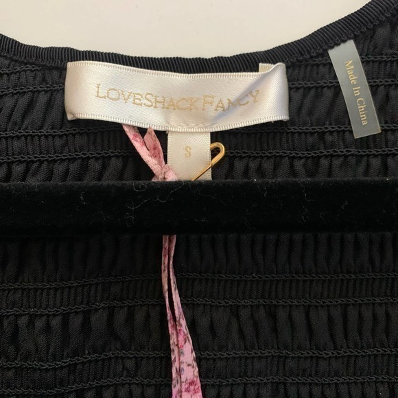 LOVESHACKFANCY Black Dorset Dress - NWT - Picture 12 of 15